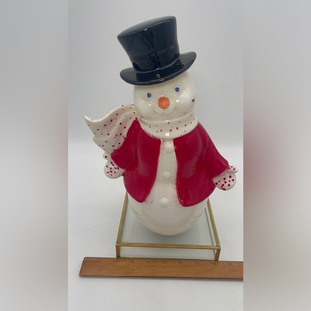 Vintage snow man Christmas figure | ceramic snowman figure | Christmas figure - Picture 7 of 7